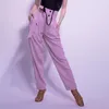 Vêtements de scène blanc/rose/vert pantalons de danse latine femmes vêtements de salon adulte taille haute Rumba pratique pantalon BL10276