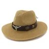 Wide Brim Hats Wholesale Sun Men Women Summer Panama Straw Fashion Colorful Outdoor Jazz Beach Protective Cap Eger22