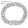 Chain All Real Cuban Hip Hop Bracelet For Men Women Diamond 100% 925 Sterling Silver 18k Gold Plated Teen Girls Gifts 230508