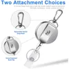 Jewelry Pouches 2Pcs Retractable Pull Key Ring ID Badge Lanyard Name Tag Card Holder Reel Belt Clip