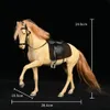 Action Toy Figures JXK 1 12 Ili Horses with Leather Harness Figure Animal Equidae Model Collector Scene Props Fit 6 Body Decor Kid 230508