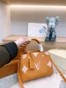 Petit Palais 쇼핑 패키지 토트 가방 디자이너 가방 핸드백 정품 가죽 실크 스크린 디자인 어깨 가방 크로스 바디 백 지갑 지갑