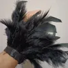 Fiori decorativi 2023 Polsini in pelliccia di struzzo naturale Bracciale con polsini in piume Accessori per capelli per copricapo di alta qualità