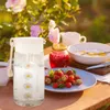 Atualizar 500ml copo de palha de plástico bonito margarida flor urso copo transparente garrafas de água dos desenhos animados drinkware fosco copo à prova de vazamento