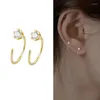 Boucles d'oreilles 2 pièces Piercing vis boule étoile coeur os rotation vague Mini pour femmes personnalité réglable oreille anneaux bijoux