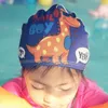 Плавательные шапки Прекрасные плавательные шапки эластичная защита мультфильм милая шляпа для мальчиков девочки детская шляпа для бассейна шапки P230509