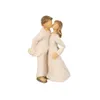 تقبيل تماثيل الأزواج تمثال النحت النحت المصنوع يدويًا لديكور المكتب المنزلي