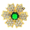 Cluster Anneaux 14x14mm Belle Mignon Vert Tsavorite Grenat Émeraude Rose Tourmaline Smokey Topaze Femmes Argent En Gros Goutte