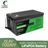 Ny 24V 100AH ​​LIFEPO4 Batteri 100AH ​​DEEP CYCLE CHARGEABLE LIFEPO4 Pack Inbyggda BMS för RV EV Golf Cart