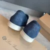 6Scarpe casual da uomo Mocassini LP piatti bassi scamosciati oxford in pelle di mucca Loros Piana Mocassini mocassini estivi da passeggio comfort mocassini slip on mocassini con suola in gomma con scatola EU35-46