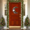 Decorative Flowers 48 Wreath Christmas Outdoor Realistic Moon With Light Over The Door Decorations Ribbon For Making