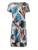 Casual Dresses Summer For Women 2023 Elegant Print V Neck Sexy Party Mini Dress Beach Outfits Vestidos Ms Chuh