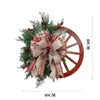 Flores decorativas Decoração de Natal Greath Green Crestwood Spruce com Pinecones Britas de grupos para a janela da porta da frente