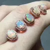 Boucles d'oreilles à tige opale naturelle et véritable boucle d'oreille en argent sterling 925 bijoux élégants pour femmes