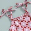 Deux pièces nouveau-né bébé filles maillots de bain été imprimé fleuri sans manches camisole et short à volants ensembles bébés maillots de bain maillot de bain