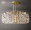 Marignan Round Chandeliers Modern Retro LED Glass Pendant Light Fixtures For Living Room Sovrum Matsal Hängande lampor Lyster