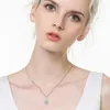 Ketten Mutter Tochter Halsketten Große Halskette Europäischer und amerikanischer verkupferter Platinanhänger Exquisiter Disc-Zirkon-Stil