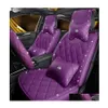 Car Seat Covers Accessory Er For Sedan Suv Durable High Quality Leather Five Seats Set Cushion Including Front And Rear Ers Fl Ered Dhzda