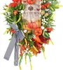 Flores decorativas cair grinaldas para a coroa da porta da frente floral com folhas decoração de parede pendurada na parte de férias de páscoa do outono