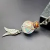 Zincirler Sahte Opal Globe Fener tarzı şişe büyük kanat takılar