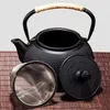 Teaware 300/1200 ml czarny japoński żelazny czajniczka duża pojemność Teapot Kuchnia Heatresantna wrzące wodę herbatę Zestaw herbaciany