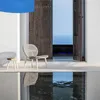 Meubles de camp nordique extérieur teck Double Table basse chaise longue salon Simple en alliage d'aluminium simple