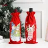 Stitch 16pcs Diamond Painting Red Wine Sac Cover Diy Christmas Cartoon Santa Claus Christmas Tree Cloth Sac