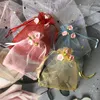 Present Wrap 10 PCS Organza Bags smycken Förpackning Bröllopsfest Goodie Packing Candy Favors Puches Drawable Present Sötes