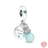 925 Charmes en argent sterling pour pandora bijoux perles joyeux anniversaire ballon à air chaud famille toujours