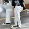 Pantaloni da uomo uomini di seta ghiacciata divisi pantaloni freschi 2023 estivi sottili abiti da uomo larghi vacchipants jogger di alto livello sport casual casual