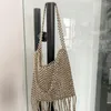 Evening Bags Women Shoulder Silver Beaded Handle For Party Dinner Design Purses Handbag Gift Handmade Fashion Exquisite Ladies