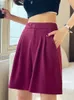 Women's Shorts Office Lady Summer Suit Women Shorts Solid Shorts Knee Length Female Casual Half Trousers Loose Capris Bermuda 230509