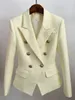 Ternos femininos Blazers High Street Est Runway Designer Classic Lion Buttons