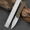 Special Offer A1962 Pocket Folding Knife 440C Satin Drop Point Blade ABS with Stainless Steel Handle Outdoor Camping Hiking Fishing EDC Folding Knives