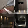 Lampada da parete Sensore di movimento PIR Illuminazione per scale a LED da incasso 85-265 V Luci per interni 3 W Luce per scale domestiche Lampade per scale ad angolo per corridoio