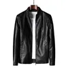 Mäns jackor Vintermän läderjacka Motorcykel Varma vindtäta röda kläder Plush Leather Top Korean Fashion Coat 230509