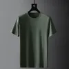 Męskie koszulki Minglu Summer Mens T-shirty Luksusowe krótkie okrągłe kołnierz swobodne męskie koszulki moda Slim Fit Solid Color Man T-shirty 4xl 230509