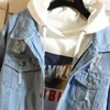 Kurtki męskie dżinsowe kurtki męskie swobodne kurtki bombowce dżinsowy płaszcz męski vintage czarny niebieski jean odzież moda streetwear plus size 5xl 230509