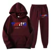 Men's T Shirts 2023 Brand TRAPSTAR Printed Sportswear Men 15 Colors Warm Two Pieces Set Loose Hoodie Sweatshirt Pants Jogging Tidal flow design 228ess