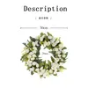 Dekorativa blommor "Rose Tea Flower Wreath - Artificial Floral Door Decor Wedding Tak Decoration Pography Prop".