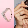 Nowy projektant obrączki ślubne 925 Srebrny potrójny układ palec z cyrkonem dla kobiet Bride Anel Pierścienia Pierścienie Biżuteria