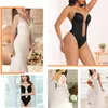 Womens Shapers Invisible Shaper Bra Sexy Bodysuit Corset Backless Deep VNeck U Plunge Thong Waist Trainer Clear Strap Padded Push Up Shapewear 230509