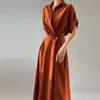 Abiti casual estate coreana elegante abito solido donna donna a manica corta estetica vintage girestidos de fiieta sweet chic robe femme 230509