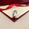 titanium steel love ring men and women nail rings for lovers luxury design couple jewelry for gift 3mm 4mm 5mm