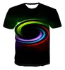 Camisetas masculinas 3D T-shirt de camiseta tridimensional em azul