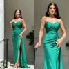 Sweetheart prom Dresses Thigh Slit Green Party Evening Jurk Ploes Lange speciale gelegenheid jurk