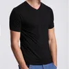 T-shirts voor heren bamboe vezel t-shirts voor mannen kleding tops camisetas masculina ropa playeras hombre gym roupas masculina's korte mouw teen 230509