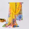 Sarongs mode elegante vrouwelijke sjaal dunne chiffon zijden lente en herfst dames sjaal kleding accessoires ingepakt strand