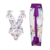 Kobiety stroje kąpielowe zużycie pływania dla kobiet 2023 Swimsut One Piece Bikini Set Tong Motyl French Retro Print Polyester 1 Beach Brain