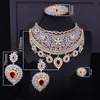 Necklace Earrings Set Brand 110mm Wide Big Luxury Flower Boom Women Engagement Cubic Zirconia Earring Dubai Jewelry Jewellery Addiction